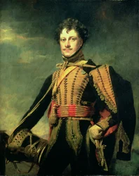 Ten. Col. Sir John James Fraser in uniforme da ussaro