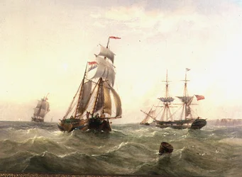 Imbarcazioni al Largo di una Costa
