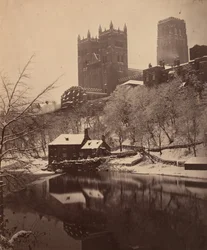 Cattedrale di Durham in inverno, c. 1857 (foto)