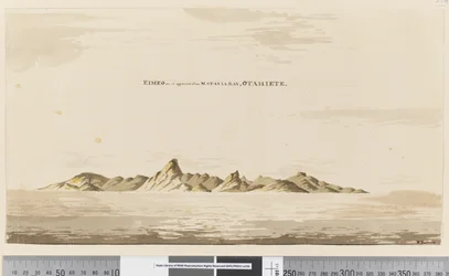 Pagina 25aa Eimeo come appare dalla Baia di Matavai, Otahiete, 1768-75