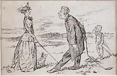 Il golfista cortese, illustrazione da 