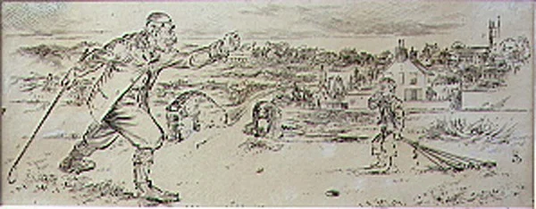 Il golfista furioso, illustrazione da 