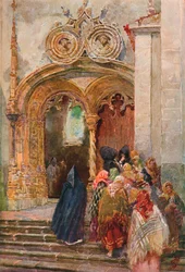 Porta Sud della Chiesa Matriz, Ponta Delgada, c. 1899
