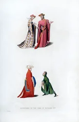 Abito di corte, XIV secolo, 1843