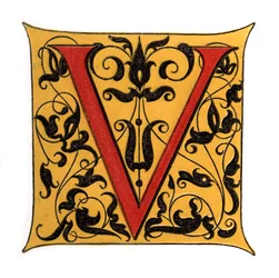 Lettera iniziale V, 1843