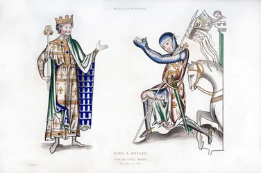 Re e cavaliere, fine XII secolo, 1843