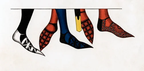 Le calze e le scarpe indossate dai principi alla corte di Edoardo III, 1312-1377, 1840