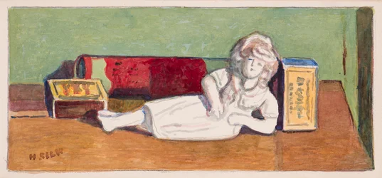 Figura di Staffordshire e scatole di fiammiferi, c.1930