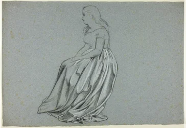Profilo di donna seduta