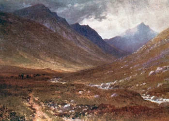 Glen Rosa, Isola di Arran (litografia a colori)