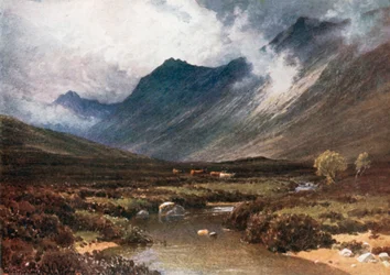 Glen Sannox, Isola di Arran (litografia a colori)