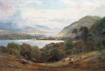 Killin, capo del Loch Tay, Perthshire (litografia a colori)
