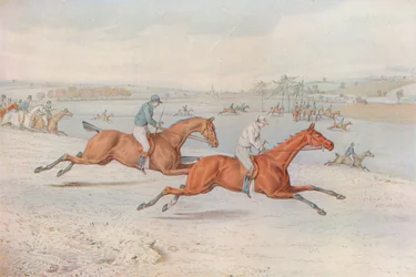 Una corsa a ostacoli: La partenza. Via - con il bianco per scelta, 1827