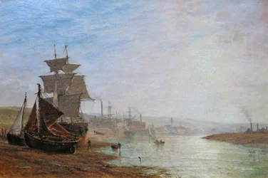 Bassa marea vicino a Shoreham, Sussex