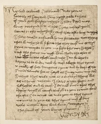 Facsimile di una lettera di Enrico VIII al cardinale Wolsey datata luglio 1518