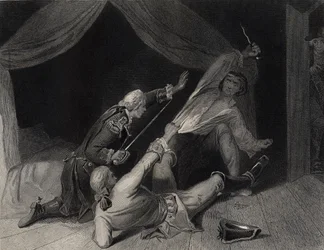 La cattura di Lord Edward Fitzgerald per alto tradimento, inciso da J. Rogers