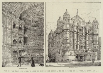 Il Royal English Opera House a Cambridge Circus, da aprire sabato 31 gennaio