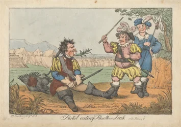 Pistol che mangia il porro di Fluellen - "Enrico V"