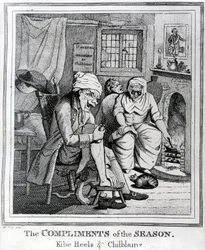 I complimenti della stagione, Kibe Heels e Chillblains, c.1785