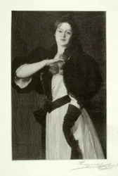 Giovane donna con papaveri