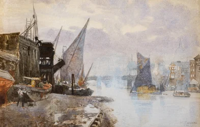 Navigazione sul Tamigi a Bankside, c.1884
