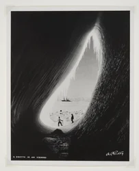 Una grotta in un iceberg