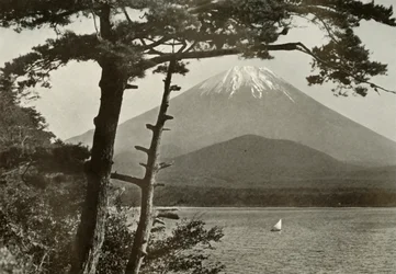 Fuji dal Lago Shoji, 1910