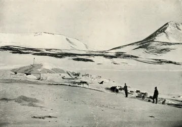 Meares e Demetri alla Discovery Hut, 4 novembre 1911, 1913