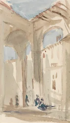 Figure in un colonnato orientale