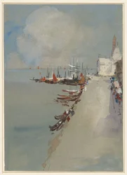 Veduta di Venezia con il Canale della Giudecca