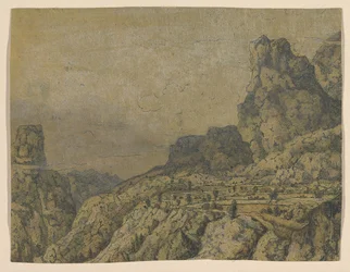 Valle di montagna con un altopiano
