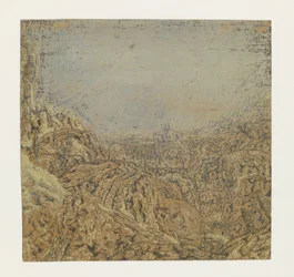 Paesaggio roccioso con gola, prima versione