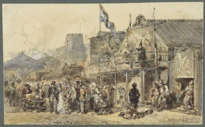 Fiera a Leeuwarden, con vista sull