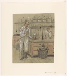 Due uomini in un laboratorio