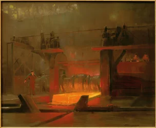 Operai nella laminatoio