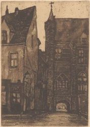 Veduta della Vleeshuis ad Anversa