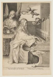 Santa Cecilia che suona l