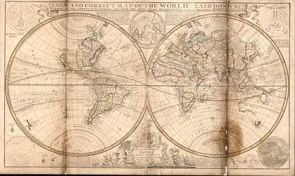 Una nuova e corretta mappa del mondo redatta in base alle più recenti scoperte e alle più precise osservazioni LOC 2017585674
