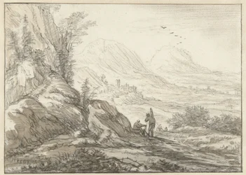 Paesaggio montano con vista su una valle