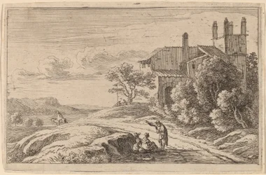 Edificio con una torre quadrata