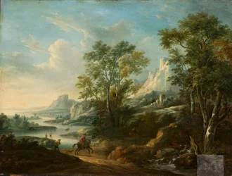 Paesaggio montano con fiume