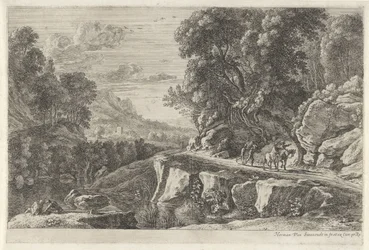 Paesaggio con due cavalieri