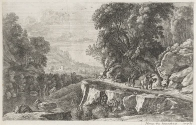 Paesaggio con due cavalieri