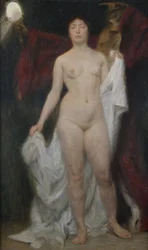 Nudo femminile con la morte come allegoria della vanitas
