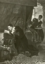 Luigi XI e Oliver Le Dain (incisione)