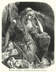 Gudrun accanto al mare