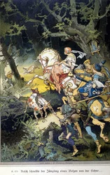 Illustrazione di Vogel per un racconto dei fratelli Jacob (1785-1863) e Wilhelm (1786-1859) Grimm