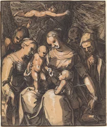 La Sacra Famiglia con Santi (recto)