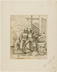 Venere nella fucina di Vulcano (recto); Geometria (verso)