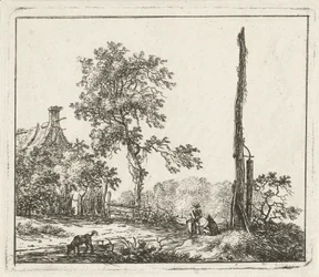 Paesaggio con palo alto